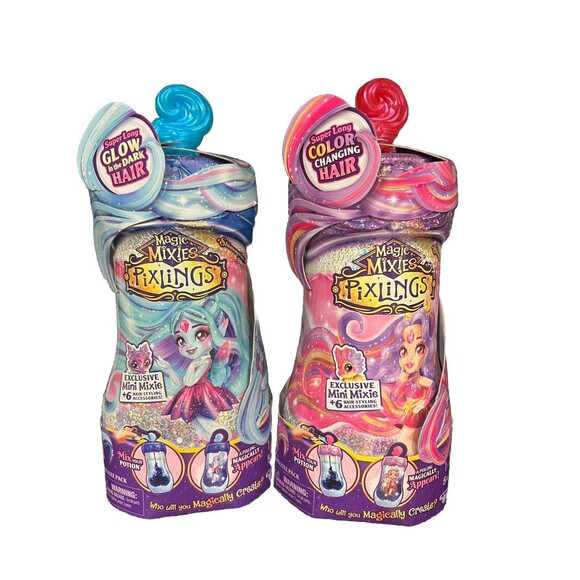 Magic Mixies Pixlings Deluxe Pack Shimmer Reveal Set Color Change Glow Lot Of 2 - Picture 1 of 7